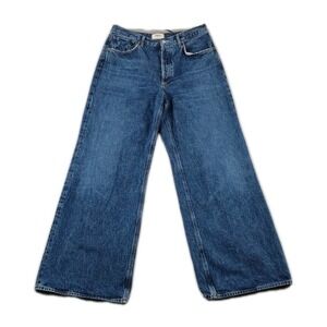 Agolde Dame High Rise Wide Leg Jeans In Enamour Dark Wash Women's 30x32